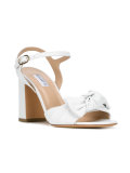 twist-detailed block heel sandals