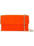logo embossed clutch