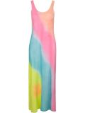 embellished neck long dress