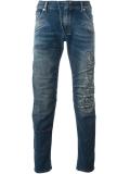 panelled slim-fit jeans