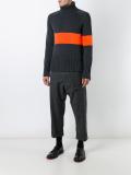 colour block knit rollneck