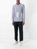buttoned deep neck vest