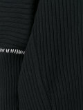 long cuff contrast stitch sweater