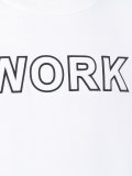 'work' print sweatshirt