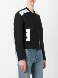 contrast bomber jacket
