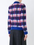plaid contrast trim jumper