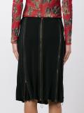 flared zip accent skirt