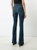 stonewashed flared jeans 