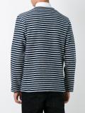 striped logo plaque sweater