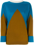 contrast knitted top