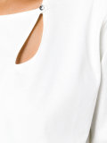 off centre keyhole detail T-shirt