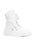 silver-tone eyelets detailing hi-tops