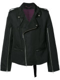 zip up biker jacket