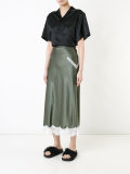 satin shortsleeved shirt 