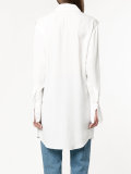 pleated bow shirt dress