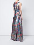 abstract print sleeveless dress