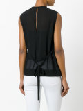 mesh overlay sleeveless top