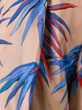 abstract print pleated shorts