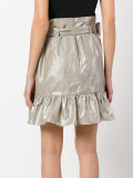 lamé ruffled skirt