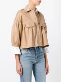 ruffled cropped jacket