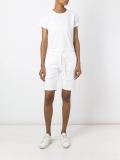 logo print cropped T-shirt
