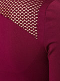Cherry seamless mesh top