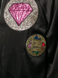 glitter embellished bomber jacket