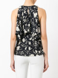 printed ruffle top