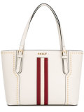 stripe studded tote bag 