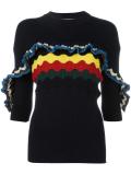 ruffle trim jumper