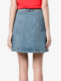 Mini Denim Skirt with Frilled Front