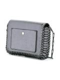 crackled metallic shoulder bag