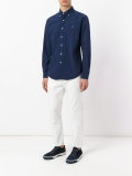 embroidered logo button-down shirt