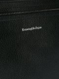 logo embossed messenger bag