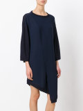 long-sleeved shift dress