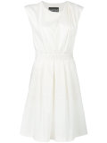 pleated shoulder dress