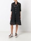 sheer shirt dress