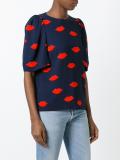 lips print blouse