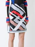 geometric print skirt