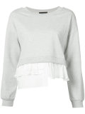 ruffle-trimmed sweatshirt