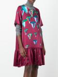 printed flared dress