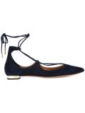 lace-up pointed ballerinas