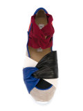 panel tied strap sneakers 