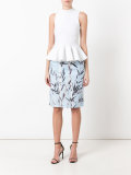 Printed pencil skirt