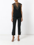 lace-up side cropped trousers