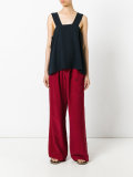 high-waisted palazzo pants