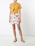 hearts print A-line skirt