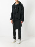 lace-up detail coat