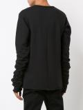 ruched sleeve sweatshirt