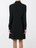 front button flared dress